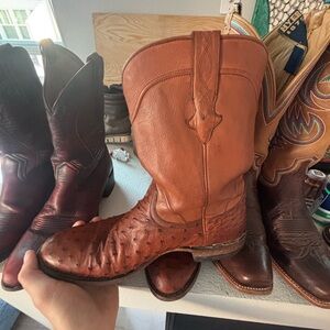 Men's Brown Leather Cowboy Boots